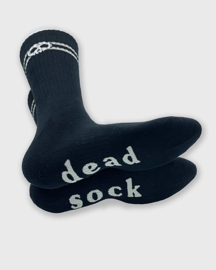 Black Skull Crew Socks